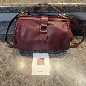 Coach‎ Vintage Hudson Doctor Satchel Shoulder Bag Berry Burgundy Red USA